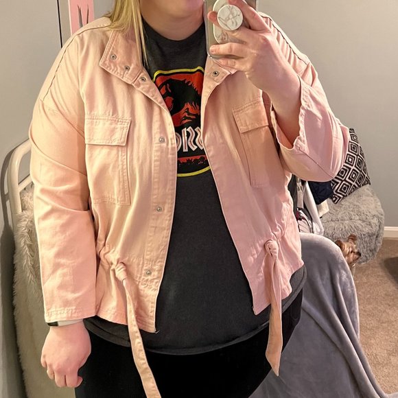 Time and Tru Jackets & Blazers - Pink Utility Jacket